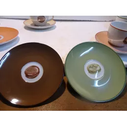 6 TASSES A CAFE   LENOTRE  PARIS  6 COULEURS ASSORTIES