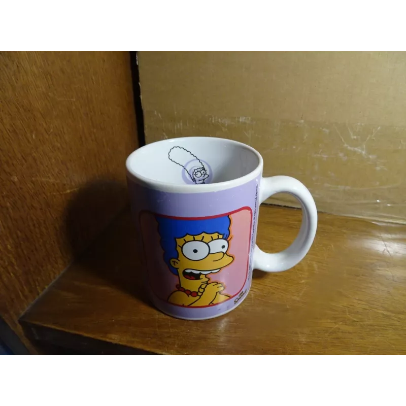 Mug Vintage Maggie Les Simpsons Quick 1998 - édition Collector, Bleu, En Céramique, Bon état