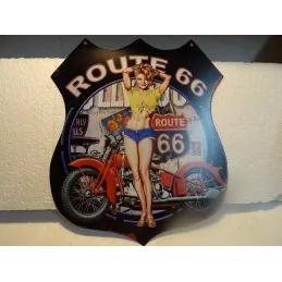 TOLE ROUTE 66 PINUP 35CM X29CM