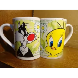 MUG DOUBLE TITI ET GROS MINET HT 9.80CM