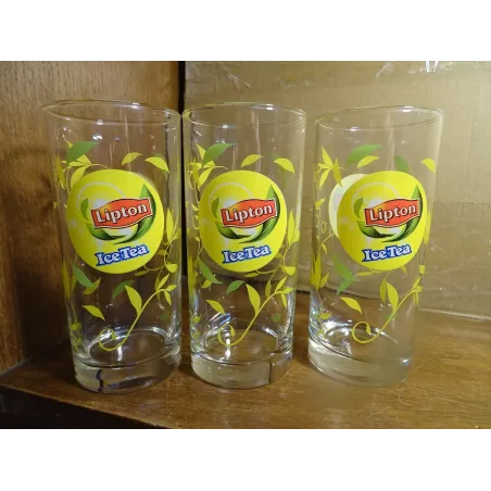 3 VERRES LIPTON 25CL HT 13.50CM