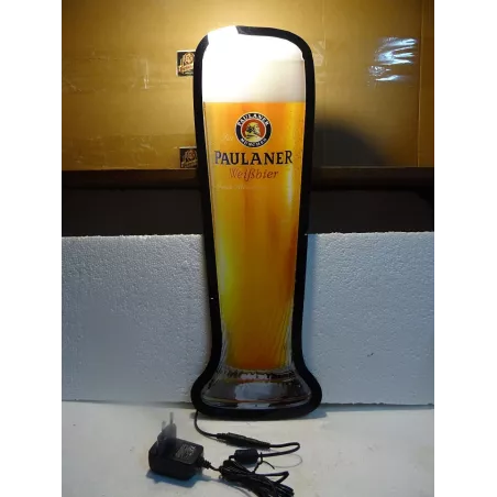 ENSEIGNE VERRE PAULANER  61CM X17CM