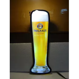 ENSEIGNE VERRE PAULANER  61CM X17CM