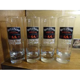 4 VERRES WHITE & MACKAY 22CL HT.15.20CM