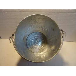 SEAU CORONA  GALVANISE  LETTRAGE EMBOUTI DIAMETRE 21CM