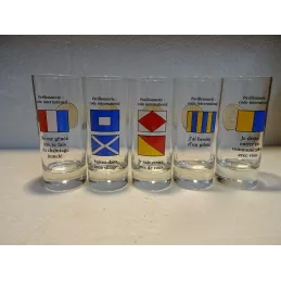 5 VERRES CUTTY SARK COLLECTOR 16/17CL HT 12.50CM