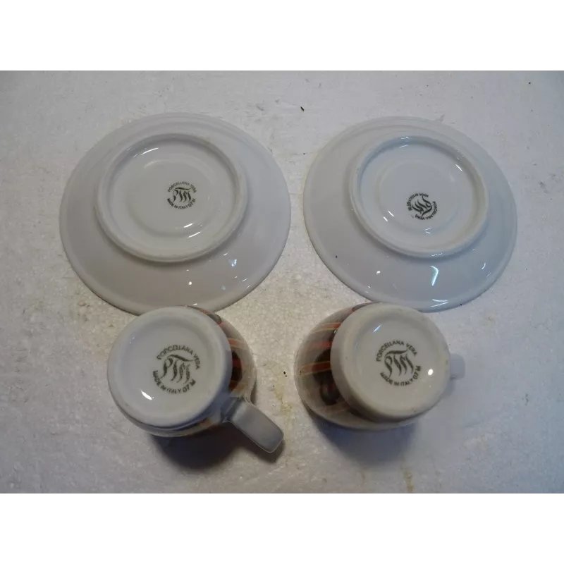 Pack De 2 Tasses à Café En Porcelaine Blanche Holst - Motif Cérémonie Noël - Idéal Pour Les Fêtes