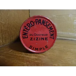 BOITE  ENTERO -PANSEMENT  DU DOCTEUR ZIZINE  HT 14.70CM DIAMETRE  6CM