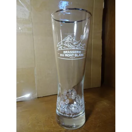 6 VERRES BRASSERIE DU MONT BLANC  25CL HT.19CM