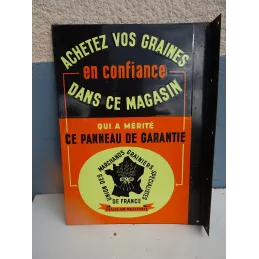 PLAQUE EMAILLEE   UNION DES MARCHANDS  GRAINIERS  58CM X42CM