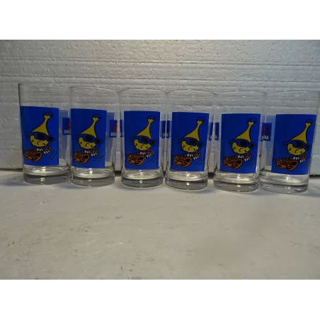 6 VERRES ORANGINA  COLLECTOR  20CL  HT 12CM