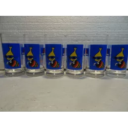 6 VERRES ORANGINA  COLLECTOR  20CL  HT 12CM