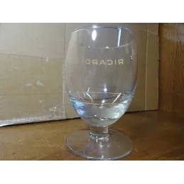 VERRE RICARD 17CL  ECRITURE JAUNE AVEC TRAIT DE DOSE  SEUL
