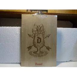 BLOC NOTES  DUVEL EN BOIS AGLO  34.50CMX23.50CM