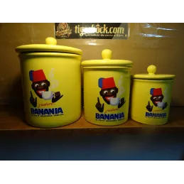 3 POTS BANANIA  HT 16CM  13CM  11CM