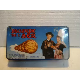 1 BOITE BISCUITERIE  DE L'AER-BRETAGNE  21.70CM X11.60CMX6.40CM