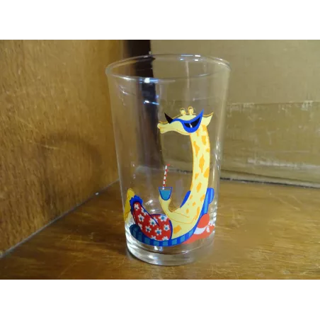 VERRE A MOUTARDE  LA GIRAFE  HT 9.70CM