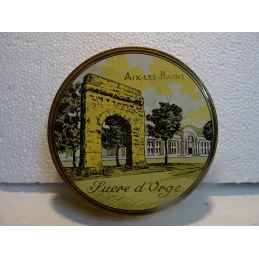 BOITE SUCRE D'ORGE D'AIX  LES BAINS  DIAMETRE 13.20CM HT 3.30CM