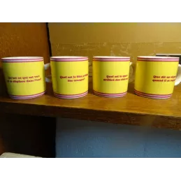 4 TASSES  CARAMBAR  HT 5.90CM
