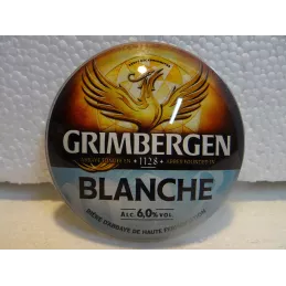 1/2 GLOBE GRIMBERGEN ( DEVANT DE POMPE A BIERE) BLANCHE