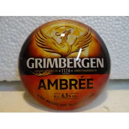 1/2 GLOBE GRIMBERGEN ( DEVANT DE POMPE A BIERE) AMBREE