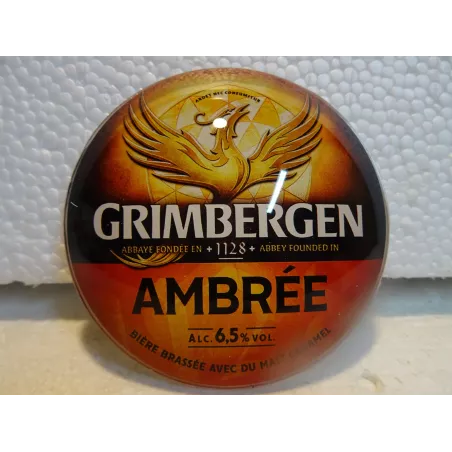 1/2 GLOBE GRIMBERGEN ( DEVANT DE POMPE A BIERE) AMBREE