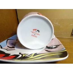 TASSE + SOUCOUPE POP ART CAFE 30CL  HT 7.80CM