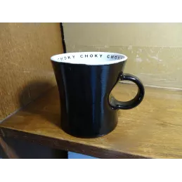 6 MUGS CHOKY  NOIR  HT 8.70CM