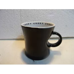 6 MUGS CHOKY  NOIR  HT 8.70CM
