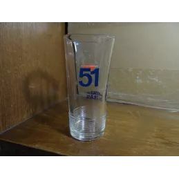 VERRE  PASTIS 51  COLLECTOR  Y'A PAS DE REGLE 17CL HT.12.50CM