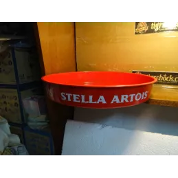 PLATEAU STELLA ARTOIS EN TOLE  DIAMETRE  34CM  REBORD 5.50CM