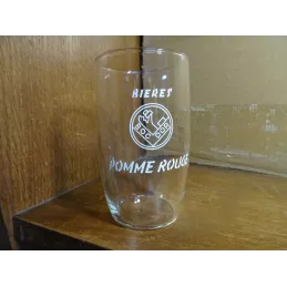1 VERRE  BIERES POMME ROUGE 25CL HT 11CM  ST QUENTIN