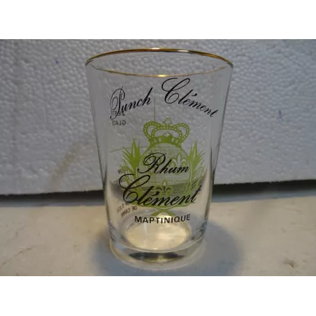 6 VERRES RHUM  CLEMENT 10CL HT.8.50CM