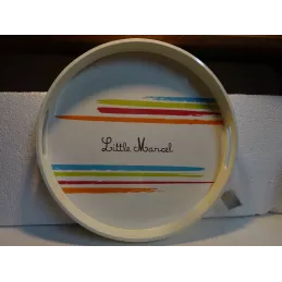 PLATEAU LITTLE MARCEL  EN BOIS  DIAMETRE 34CM REBORD 4.20CM