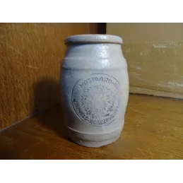 1 POT A MOUTARDE  EN GRES  HT 7.80CM