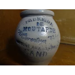 1 POT A MOUTARDE  FABRIQUE  DE MOUTARDE A  GAND  BELGIQUE HT 8.50CM