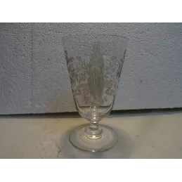 1 VERRE  SOUVENIR DE LOURDES HT 12.60CM