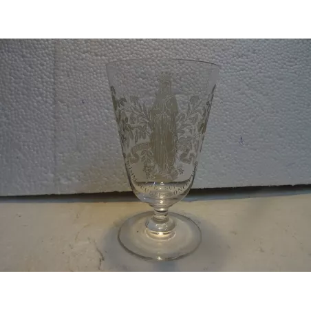 1 VERRE  SOUVENIR DE LOURDES HT 12.60CM