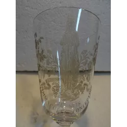 1 VERRE  SOUVENIR DE LOURDES HT 12.60CM