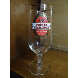 1 VERRE PORTER  EXELLENCE 25CL  BRASSERIE DU NAIN D'ALSACE HT 17.20CM