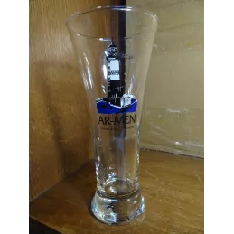 1 VERRE  AR-MEN 25CL HT.18CM  BIERE DE BRETAGNE