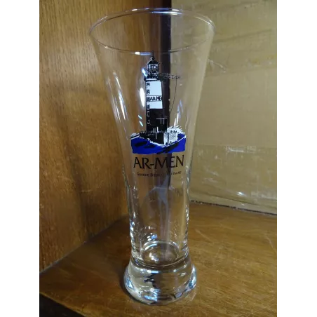 1 VERRE  AR-MEN 25CL HT.18CM  BIERE DE BRETAGNE