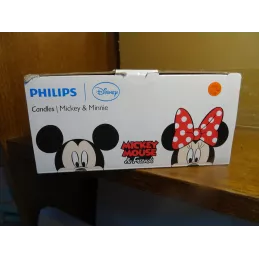 COFFRET 2 LAMPES A LED MICKEY ET MINNIE  AVEC PRISE USB