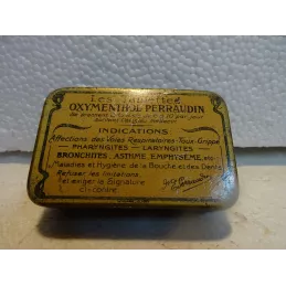 BOITE  TABLETTE OXYMENTHOL PERRAUDIN 8CM X5CM X2.50CM