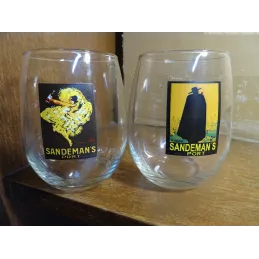 2 VERRES SANDEMAN'S HT. 10CM