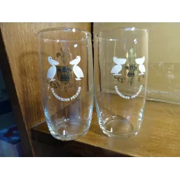 2 VERRES PELFORTH 25CL LOGO DIFFERENTS HT 12CM