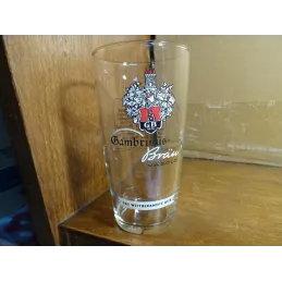 1 VERRE GAMBRINUS BRAU 20/25CL HT 12.40CM