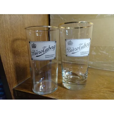 2 VERRES TUBORG 25CL ET 30CL  13CM ET 13.80CM