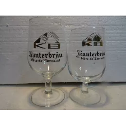 2 VERRES  KB  KANTERBRAU  25CL  HT 15.10CM ET 13.90CM
