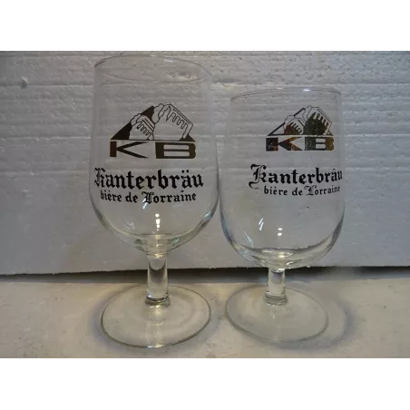 2 VERRES  KB  KANTERBRAU  25CL  HT 15.10CM ET 13.90CM